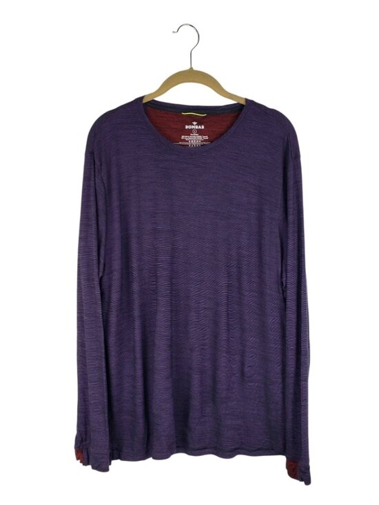 Bombas Other - Bombas Merino Wool Blend Base Layer Shirt Purple Thumbholes Mens Large